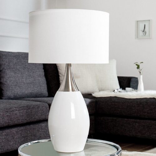 CARLA fehér asztali lámpa 60 cm