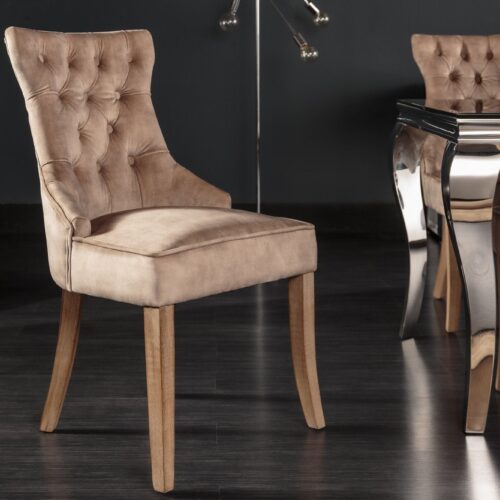 CASTLE barna bársony szék