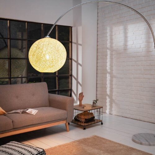 COCOONING fehér manilakender állólámpa