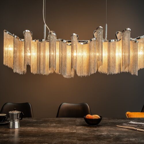 ELEGANCE ezüst függőlámpa 118cm