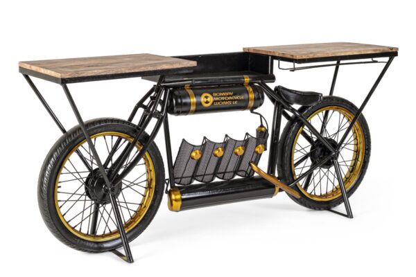 EPIC barna fém konzolasztal 183cm