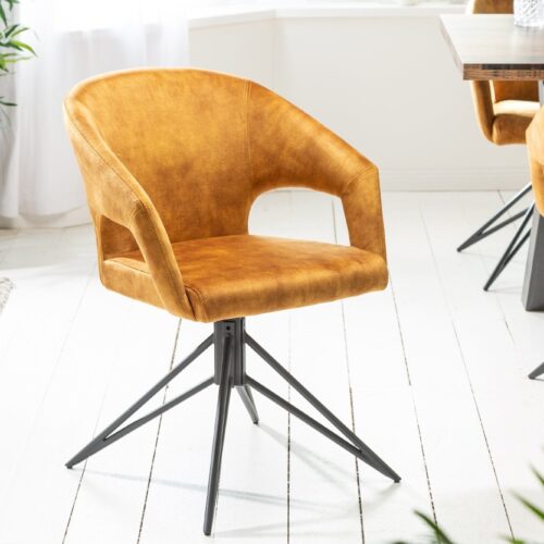 ETERNITY sárga bársony szék