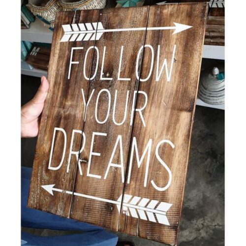 MIMPI barna fa tábla 30x40 cm