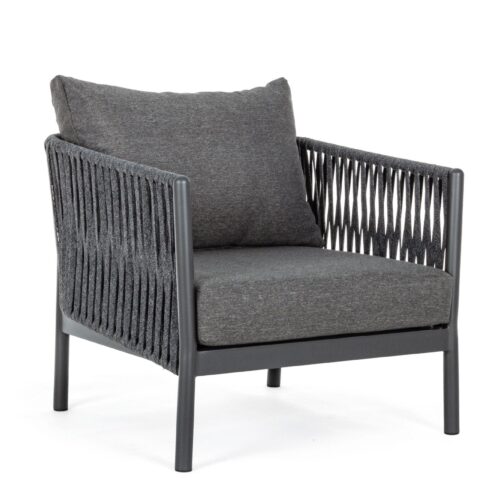 FLORENCIA sötétszürke kerti fotel