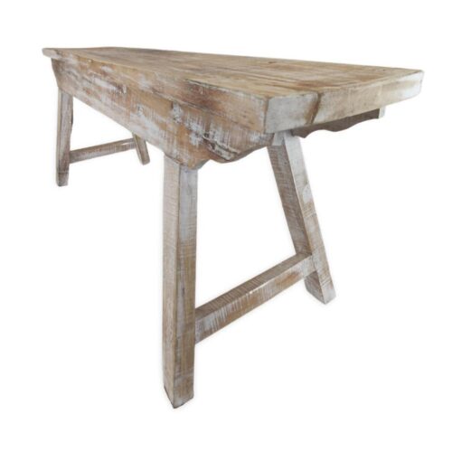 KEROBOKAN fehér fa ülőpad