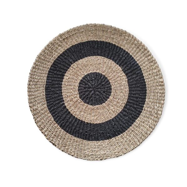 KINTAMANI fekete kerek tengerifű szőnyeg 120 cm KINTAMANI fekete kerek tengerifű szőnyeg 120 cm