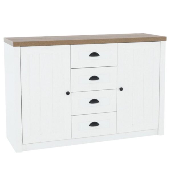 PROVANCE barna és fehér mdf komód