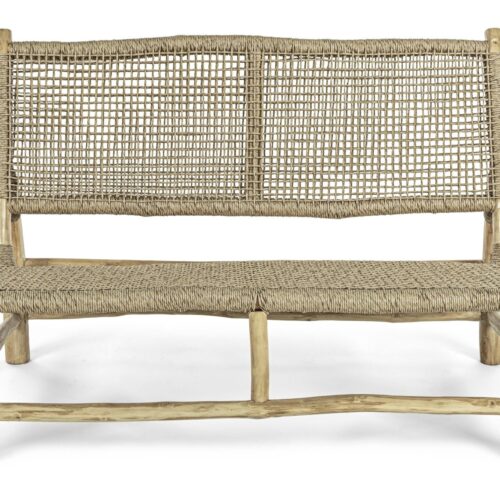 LAMPOK barna teakfa kanapé