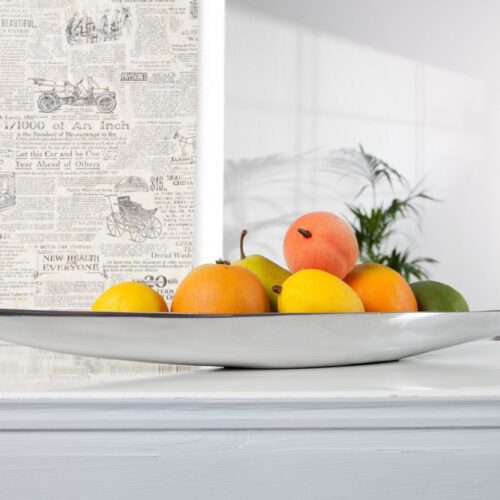 LEAF ezüst tál 60cm