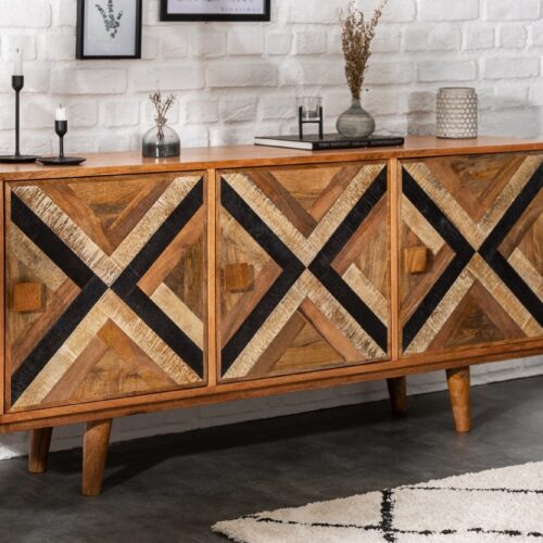 LONG ISLAND barna mangófa tálalószekrény