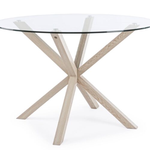 MAY kerek étkezőasztal natúr lábakkal 114cm átmérő