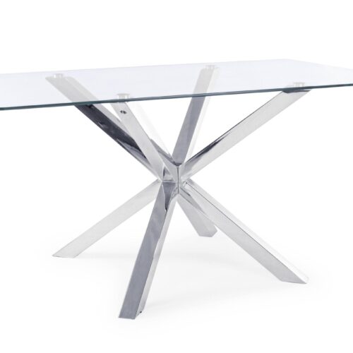 MAY négyszögletes étkezőasztal fém lábakkal 160x90