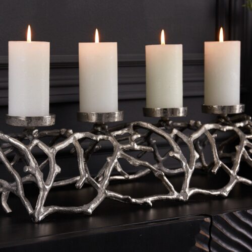 ASTE ezüst alumínium gyertyatartó