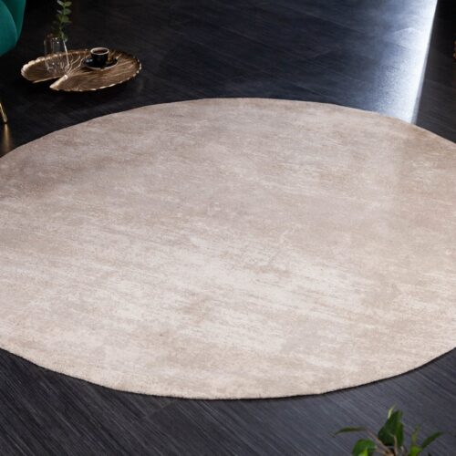 MODERN ART bézs kerek szövet szőnyeg 150cm