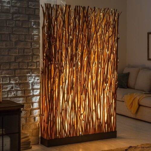 NATURAL PARAVENT barna longánfa állólámpa