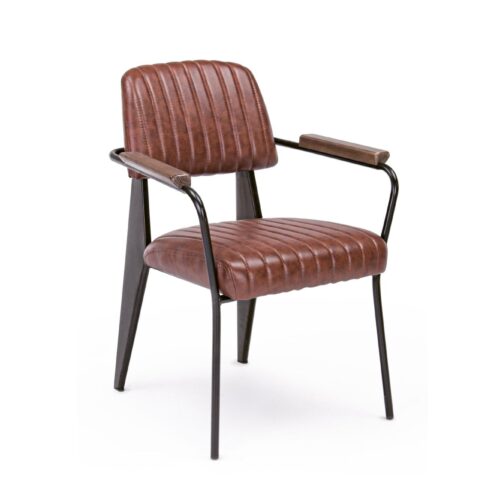 NELLY vintage sötét narancssárga szék karfával