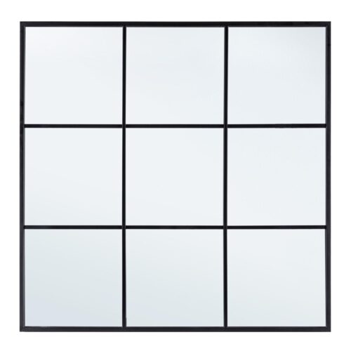 NUCLEOS ablakos fekete keretes tükör