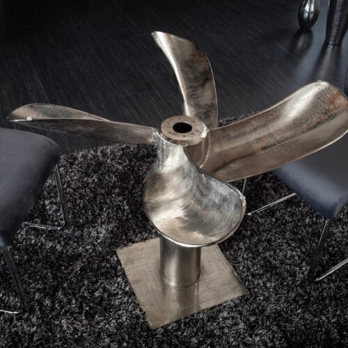 OCEAN ezüst fém étkezőasztal láb