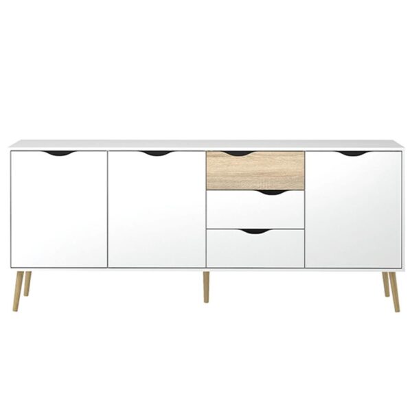 OSLO III fehér mdf komód