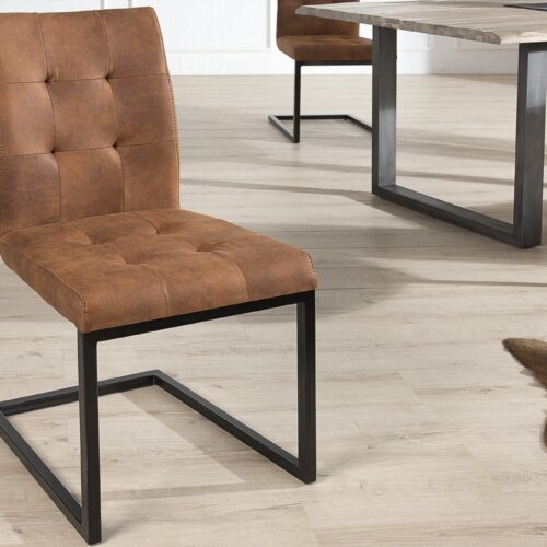 OXFORD konyakszín vas fémvázas szék