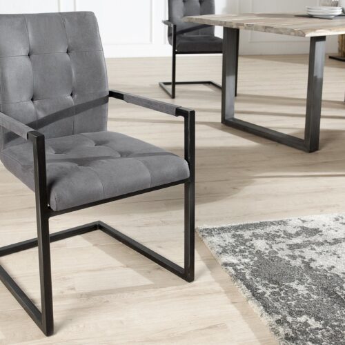 OXFORD szürke karfás szék