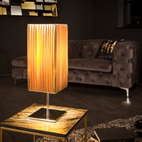 PARIS arany szövet asztali lámpa