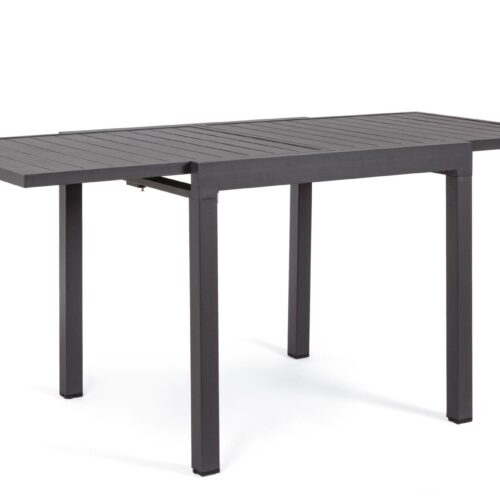 PELAGIUS fekete 6 személyes bővíthető kerti étkezőasztal 83-166cm