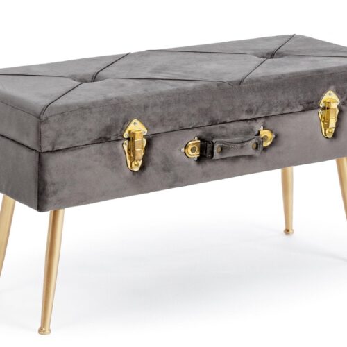 POLINA szürke ülőpad tárolóval