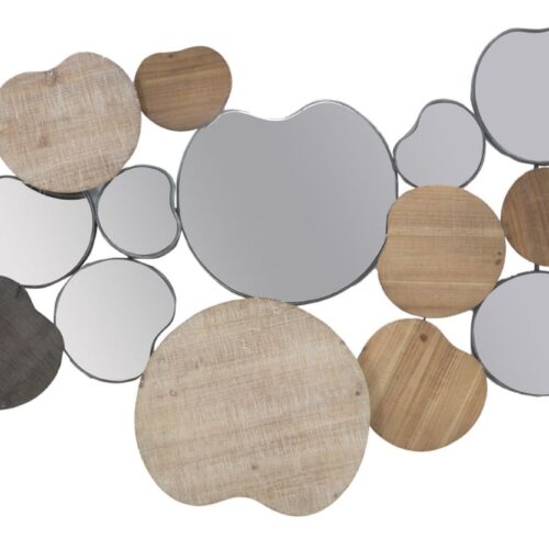 QUOXY barna és fekete vas falitükör