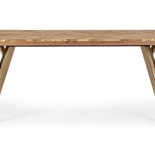 RAIDA 8 személyes barna akácfa étkezőasztal 180cm