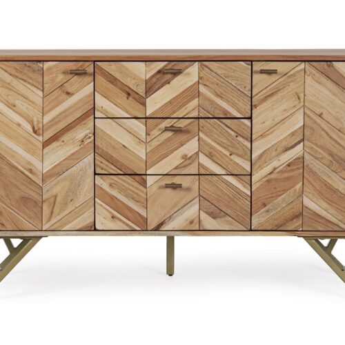 RAIDA barna akácfa tálalószekrény