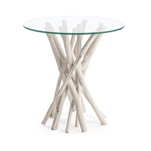 SAHEL lerakóasztal üveggel 40cm átmérő SAHEL lerakóasztal üveggel 40cm átmérő