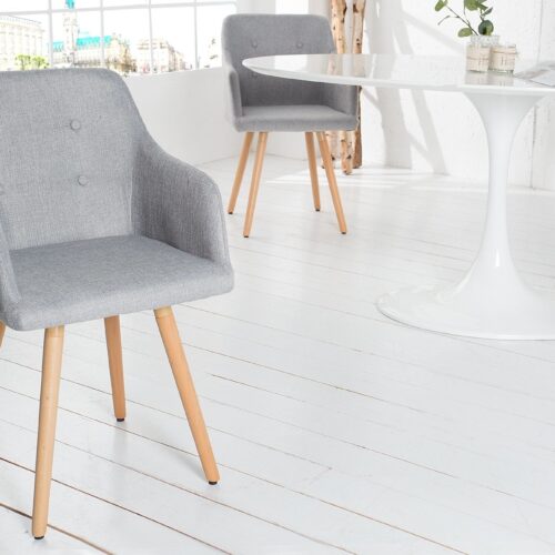 SCANDINAVIA világosszürke szövet szék