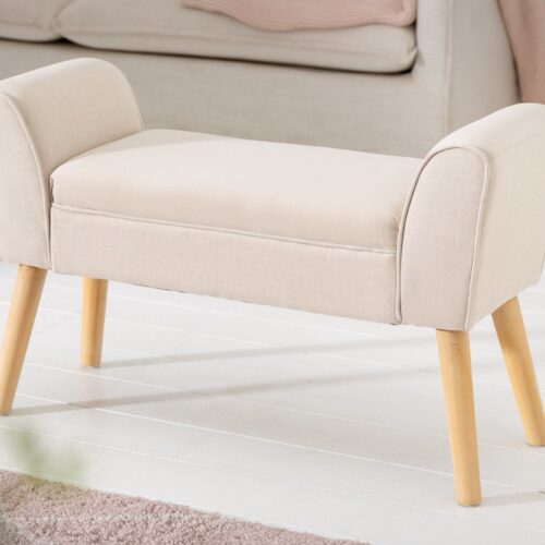 SCARLETT bézs szövet ülőpad