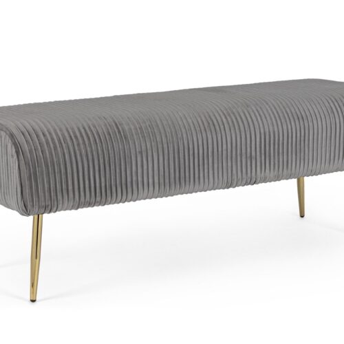 SELENA szürke kordbársony ülőpad