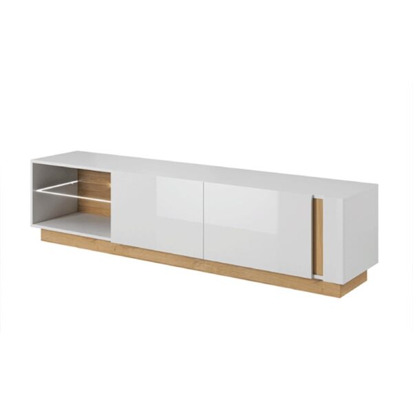CITY II fehér és barna mdf tv szekrény 187cm