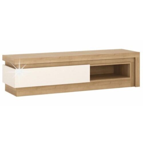 LEONARDO II fehér és barna mdf tv szekrény LEONARDO II fehér és barna mdf tv szekrény