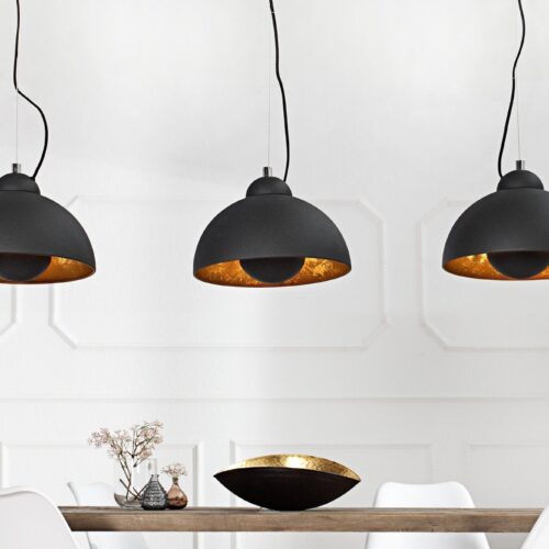 STUDIO 3 részes fekete és arany függőlámpa