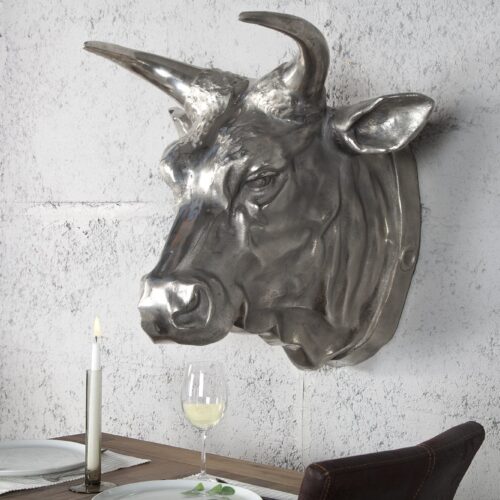 TORERO ezüst bikafej falidísz