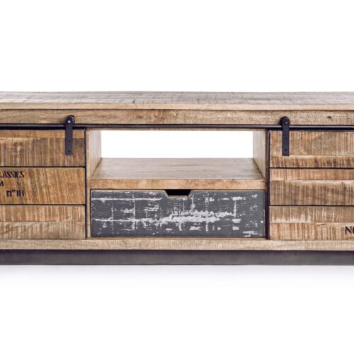 TUDOR alacsony tálalószekrény 2 ajtóval és 1 fiókkal