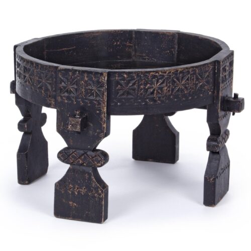 YASIR fekete lerakóasztal 50cm átmérő