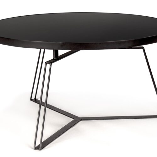 ZAIRA fekete lerakóasztal 70cm átmérő