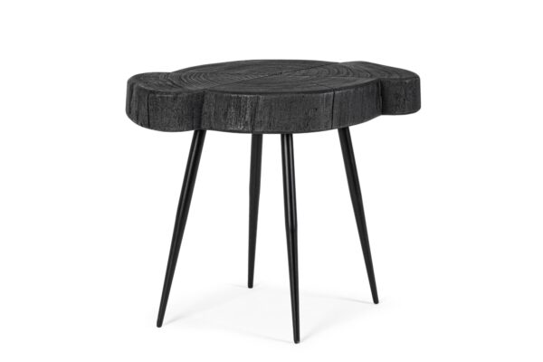 ZAKIA fekete akácfa lerakóasztal 45cm