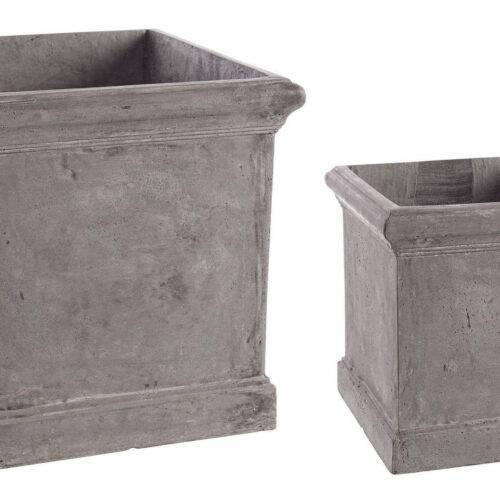 GREY szürke 2 darabos szögletes virágcserép szett GREY szürke 2 darabos szögletes virágcserép szett