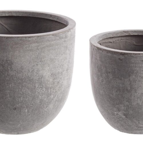 GREY II szürke 2 darabos virágcserép szett GREY II szürke 2 darabos virágcserép szett