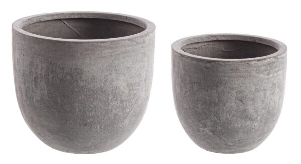 GREY II szürke 2 darabos virágcserép szett GREY II szürke 2 darabos virágcserép szett