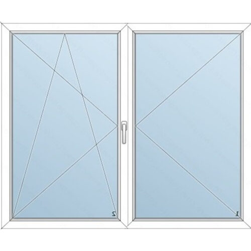 148x118 Műanyag kétszárnyas ablak / NY-BNY / 3 réteg üvegezés / KFS 148x118 Műanyag kétszárnyas ablak / NY-BNY / 3 réteg üvegezés / KFS