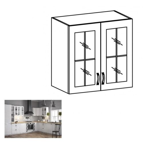 PROVANCE D fehér mdf felső konyhaszekrény 60cm