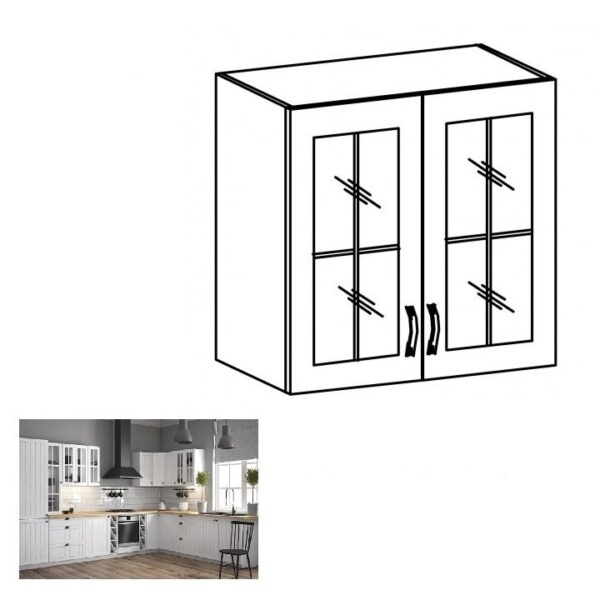 PROVANCE D fehér mdf felső konyhaszekrény 60cm