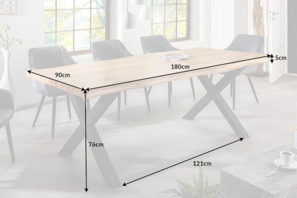 WILD barna tölgyhatású étkezőasztal 180cm